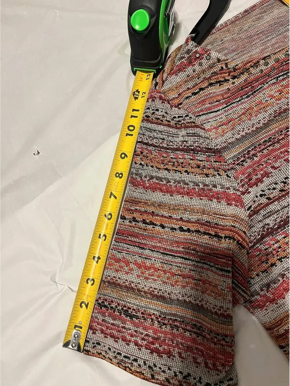 Lot of 2 Ruby Rd. Size 1X Women's Blouse  Feather & Stripe Print Top NWT Size 1X - Picture 7 of 15